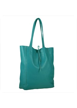 Torebka skórzana super lekka shopper turkus ze sklepu melon.pl w kategorii Torby Shopper bag - zdjęcie 34587492