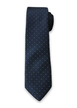 Elegancki Krawat Męski z Drobnym Wzorkiem - 6 cm - Alties, Granatowy KRALTS0111 ze sklepu JegoSzafa.pl w kategorii Krawaty - zdjęcie 37282844