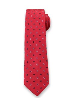 Wyrazisty Krawat Męski w Kwiaty - 6 cm - Angelo di Monti, Czerwony KRADM1292 ze sklepu JegoSzafa.pl w kategorii Krawaty - zdjęcie 41780323