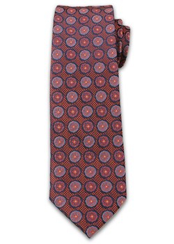 Męski Krawat w Grochy, Kwiatki - 6,7 cm, Chattier, Zgaszony Pomarańcz KRCH1024 ze sklepu JegoSzafa.pl w kategorii Krawaty - zdjęcie 41781292