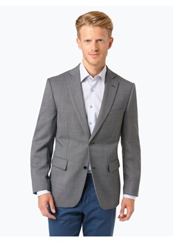 James Marynarka męska Mężczyźni Regular Fit wełna ze strzyży szary wypukły wzór tkaniny ze sklepu vangraaf w kategorii Marynarki męskie - zdjęcie 46961184