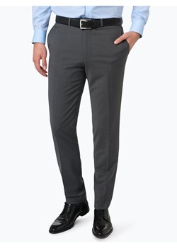 Finshley & Harding London Spodnie Mężczyźni Slim Fit szary jednolity ze sklepu vangraaf w kategorii Spodnie męskie - zdjęcie 46961750
