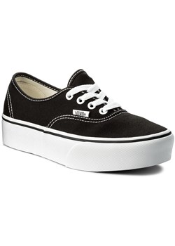 Tenisówki Vans Authentic Platform VN0A3AV8BLK Czarny ze sklepu eobuwie.pl w kategorii Trampki damskie - zdjęcie 47033102