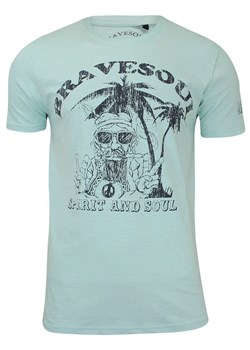 Męska, Zielona Koszulka (T-shirt) - Brave Soul - Hipis pod Palmą TSBRSSS18HIPPIEgreen ze sklepu JegoSzafa.pl w kategorii T-shirty męskie - zdjęcie 51902834
