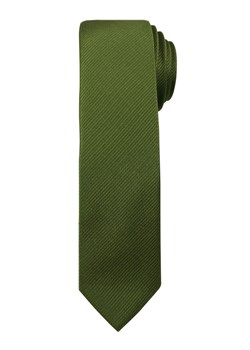 Jednokolorowy Krawat Męski, Śledź - 5 cm - Angelo di Monti, Zieleń Mundurowa KRADM1411 ze sklepu JegoSzafa.pl w kategorii Krawaty - zdjęcie 54507280