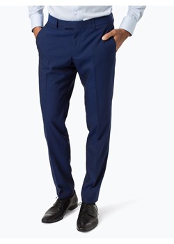 Finshley & Harding Spodnie Mężczyźni Slim Fit błękit królewski jednolity ze sklepu vangraaf w kategorii Spodnie męskie - zdjęcie 56433560