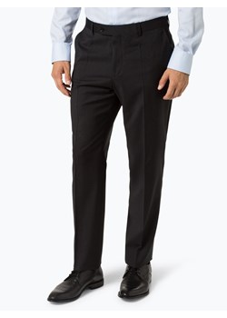 Roy Robson Męskie spodnie od garnituru modułowego Mężczyźni Regular Fit wełna ze strzyży antracytowy jednolity ze sklepu vangraaf w kategorii Spodnie męskie - zdjęcie 56435774
