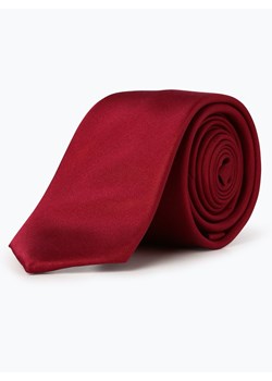 Finshley & Harding Krawat jedwabny męski Mężczyźni Jedwab bordowy jednolity ze sklepu vangraaf w kategorii Krawaty - zdjęcie 56559072