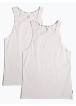Calvin Klein Podkoszulki pakowane po 2 sztuki Mężczyźni Bawełna biały jednolity ze sklepu vangraaf w kategorii Podkoszulki męskie - zdjęcie 56559332