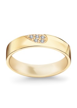 Obrączka złota z diamentami ze sklepu YES.pl w kategorii Obrączki - zdjęcie 57365430