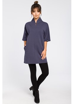 Nowoczesna tunika kimono - niebieska ze sklepu Cudmoda w kategorii Bluzki damskie - zdjęcie 57622343
