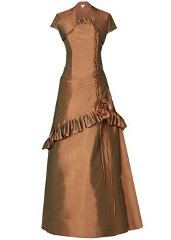 Sukienka FSU136 MIEDZIANO-ZIELONY ze sklepu fokus.pl w kategorii Sukienki - zdjęcie 57692333