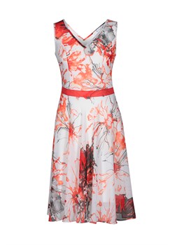 Sukienka FSU626 EKRI+CZERWONY-CEGLASTY ze sklepu fokus.pl w kategorii Sukienki - zdjęcie 57695270