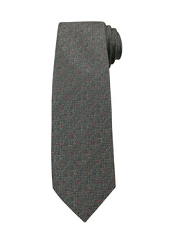 Szary Elegancki Męski Krawat -Angelo di Monti- 7 cm, Melanż, w Czerwone Kropki KRADM1432 ze sklepu JegoSzafa.pl w kategorii Krawaty - zdjęcie 58910351