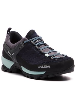 Buty sportowe damskie Salewa sneakersy gładkie wiązane zamszowe 