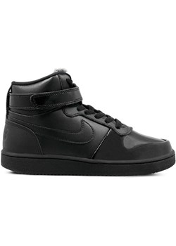 Buty sportowe damskie Nike do koszykówki air force płaskie na rzepy skórzane bez wzorów 