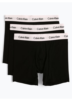 Calvin Klein Obcisłe bokserki pakowane po 3 szt. Mężczyźni Bawełna czarny jednolity ze sklepu vangraaf w kategorii Majtki męskie - zdjęcie 61347772