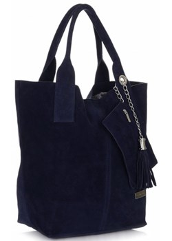 Vittoria Gotti shopper bag zamszowa z breloczkiem 