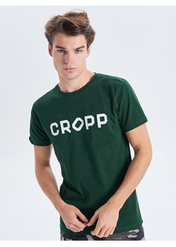 Cropp - Koszulka z nadrukiem Cropp - zielony ze sklepu Cropp w kategorii T-shirty męskie - zdjęcie 63181482