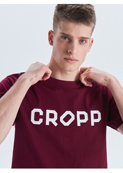 Cropp - Koszulka z nadrukiem Cropp - kasztanowy ze sklepu Cropp w kategorii T-shirty męskie - zdjęcie 63181484