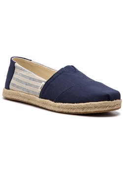 Espadryle damskie niebieskie Toms z tkaniny płaskie 