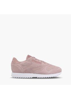 Buty sportowe damskie Reebok Classic sneakersy młodzieżowe różowe na płaskiej podeszwie ze skóry 