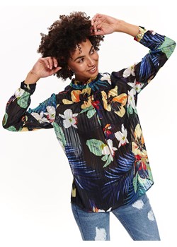 Bluzka damska Top Secret letnia wielokolorowa w kwiaty z długim rękawem 
