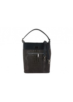 Shopper bag Barberini`s z zamszu bez dodatków duża na ramię zamszowa 