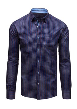 Koszula męska niebieska Dstreet z długim rękawem elegancka 