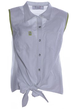 Bluzka FBZ618 BIAŁY wzór + ZIELONY ze sklepu fokus.pl w kategorii Koszule damskie - zdjęcie 65773644