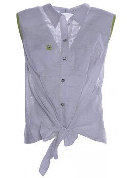 Bluzka FBZ618 EKRI + ZIELONY ze sklepu fokus.pl w kategorii Koszule damskie - zdjęcie 65773810
