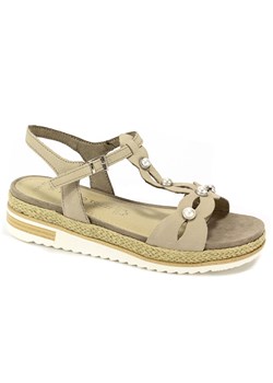 Espadryle damskie Marco Tozzi casual na platformie z aplikacjami  