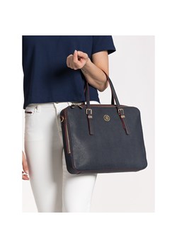 Torba na laptopa Tommy Hilfiger ze skóry ekologicznej 