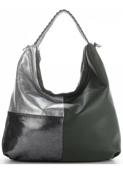 Shopper bag Genuine Leather na ramię skórzana lakierowana duża 