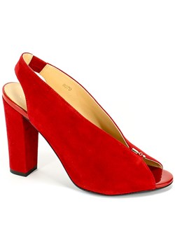 Sandały damskie Sala czerwone eleganckie 