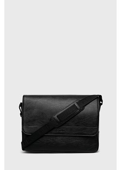 Torba męska czarna Guess Jeans ze skóry ekologicznej 