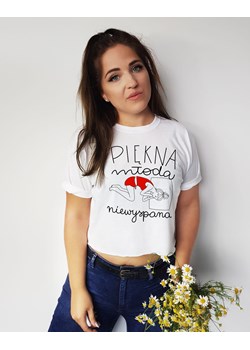 Crop top ze sklepu Time For Fashion w kategorii Bluzki damskie - zdjęcie 68458882