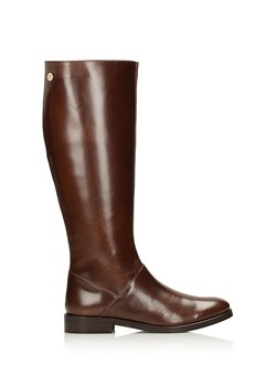 Kozaki damskie Kazar casualowe na zamek płaskie z cholewką przed kolano zimowe 