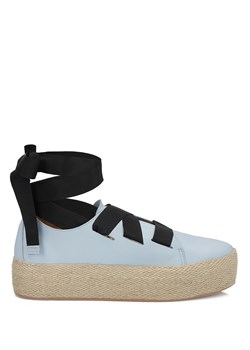 Espadryle damskie Kazar na platformie ze skóry bez wzorów 