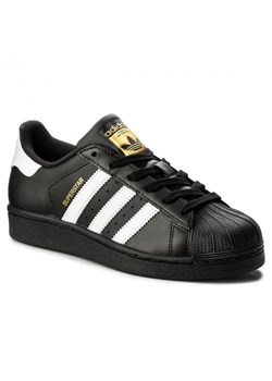 Trampki damskie czarne Adidas superstar bez wzorów 