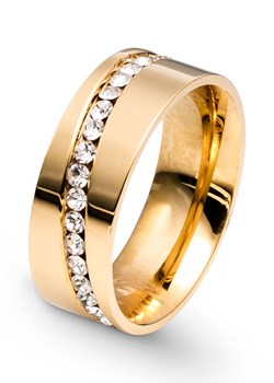 Złoty pierścionek Bonprix 