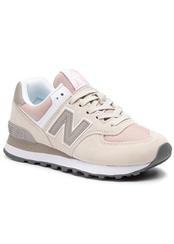 Różowe buty sportowe damskie New Balance w stylu casual płaskie 