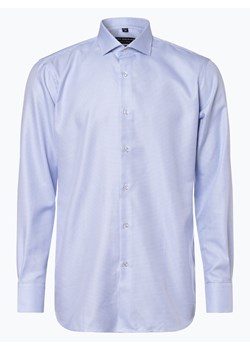 Koszula męska Van Graaf bez wzorów niebieska elegancka z długim rękawem 
