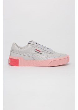 Trampki damskie Puma skórzane bez wzorów sznurowane płaskie 