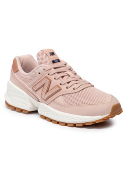 Buty sportowe damskie New Balance new 575 różowe na platformie bez wzorów 