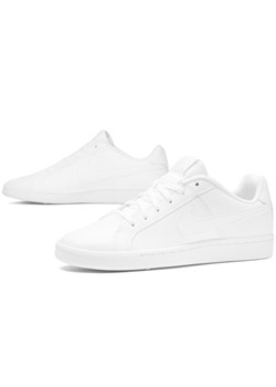 Trampki damskie Nike court białe wiązane skórzane 