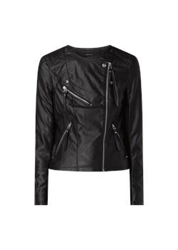 Vero Moda kurtka damska czarna w rockowym stylu bez kaptura 