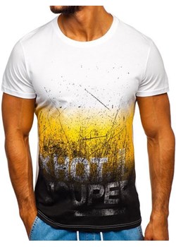 T-shirt męski Denley w nadruki bawełniany z krótkim rękawem 