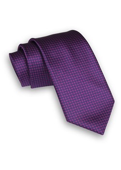 Różowo-Granatowy Stylowy Klasyczny Męski Krawat -ALTIES- 7cm, Fuksjowy, Szeroki, w Drobny Wzór KRALTS0321 ze sklepu JegoSzafa.pl w kategorii Krawaty - zdjęcie 72935651