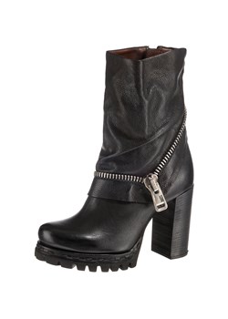 A.S.98 botki na zamek na platformie ze skóry 